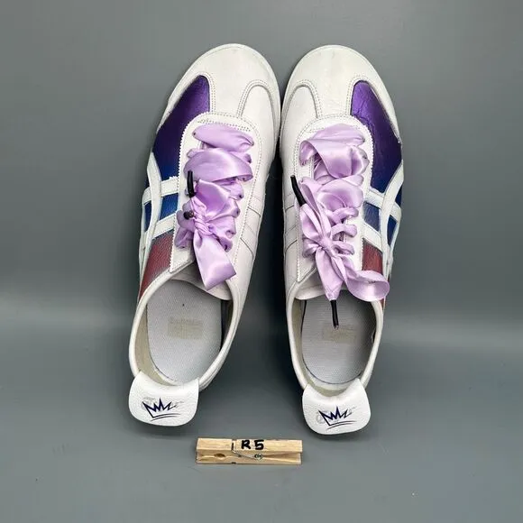 Onitsuka Tiger Mexico 66 Mens 8 Womens 9.5 White Purple Ribbon Ombre Sneakers
