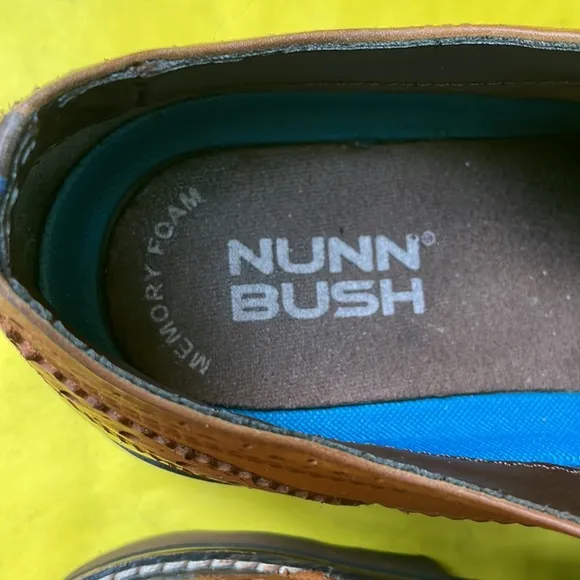 Orange brown Nunn Bush memory foam shoes