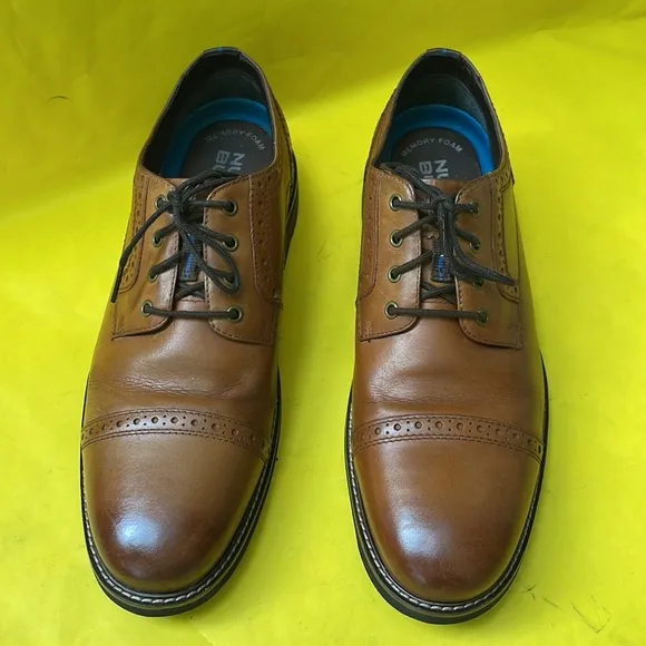 Orange brown Nunn Bush memory foam shoes