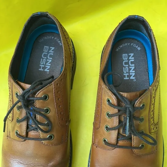 Orange brown Nunn Bush memory foam shoes