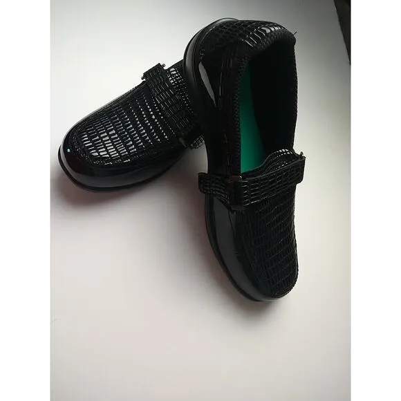 ORTHOFEET 819 CHELSEA CROC WOMENS PATENT LEATHER Black SHOES SIZE 10.5W