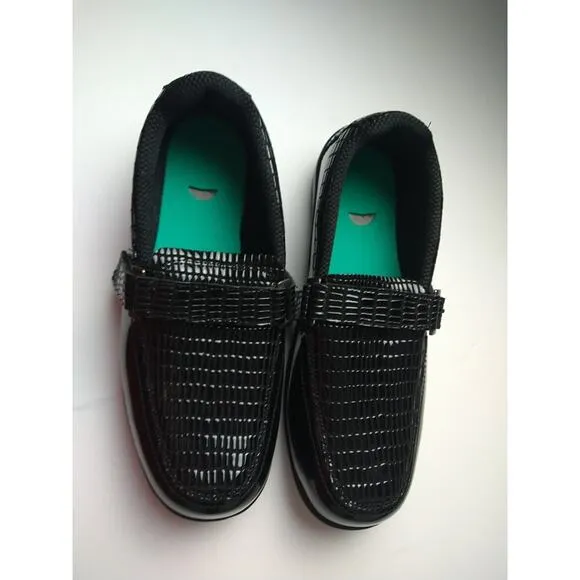 ORTHOFEET 819 CHELSEA CROC WOMENS PATENT LEATHER Black SHOES SIZE 10.5W