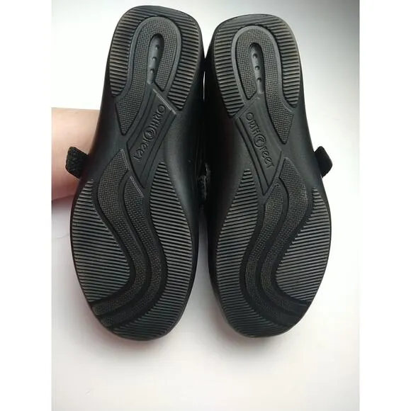 ORTHOFEET 819 CHELSEA CROC WOMENS PATENT LEATHER Black SHOES SIZE 10.5W