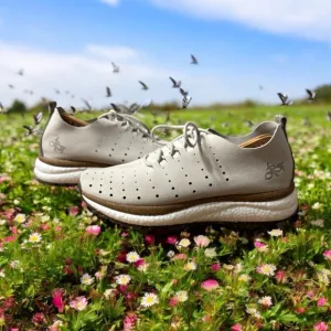 OTBT Womens Alstead Athletic Shoes Gray Low Top Leather Lace Up Cork 11 Msrp$138