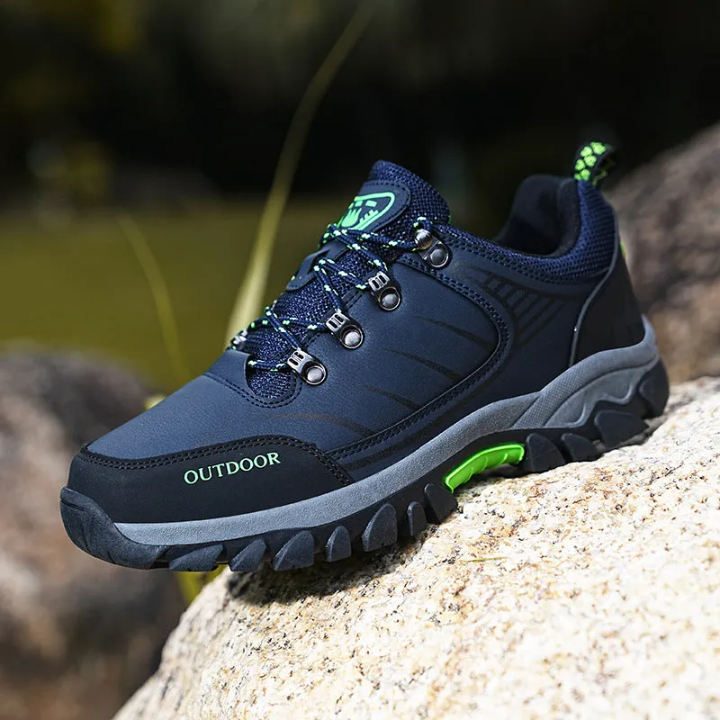 Outdoor men's off-road jungle hiking shoes, mesh breathable single shoes, casual low cut lace up hiking shoes