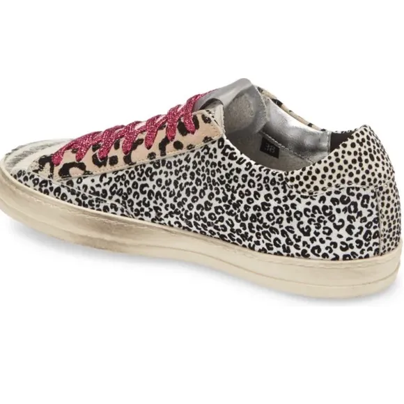 P448 John BS Genuine Calf Hair Low Top Sneaker