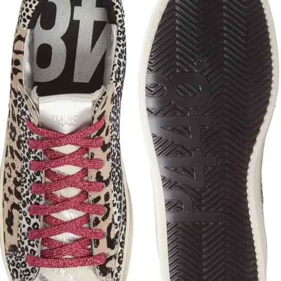 P448 John BS Genuine Calf Hair Low Top Sneaker