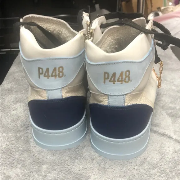 P448 Men's Athletic Shoes - White and Blue