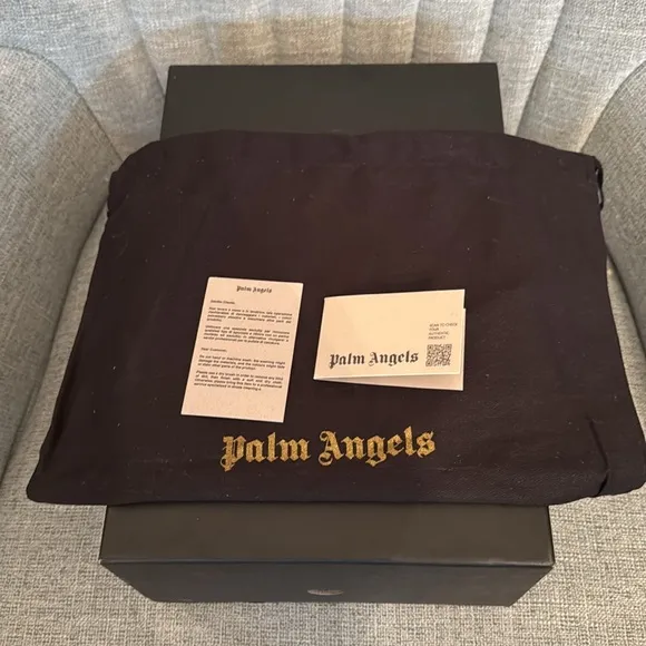 Palm Angels Men’s Logo Printed Low Top Slip On Sneakers