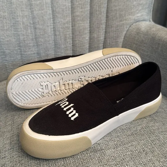 Palm Angels Men’s Logo Printed Low Top Slip On Sneakers