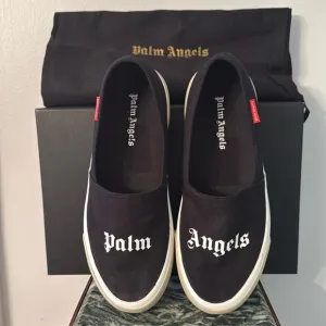 Palm Angels Men’s Logo Printed Low Top Slip On Sneakers