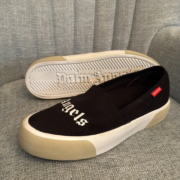 Palm Angels Men’s Logo Printed Low Top Slip On Sneakers