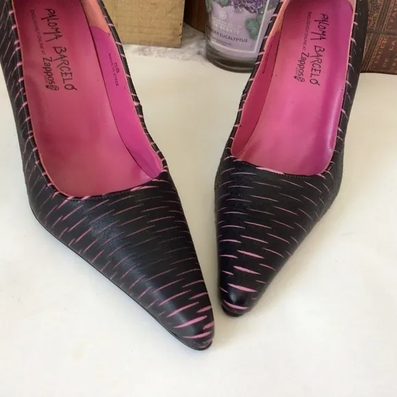 Paloma Barcelo Black Pink Heels