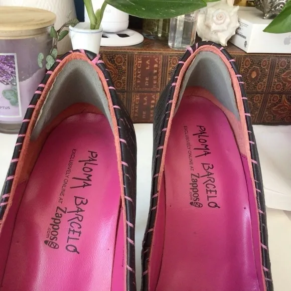 Paloma Barcelo Black Pink Heels