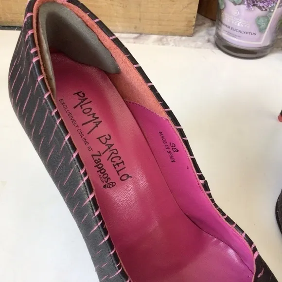 Paloma Barcelo Black Pink Heels