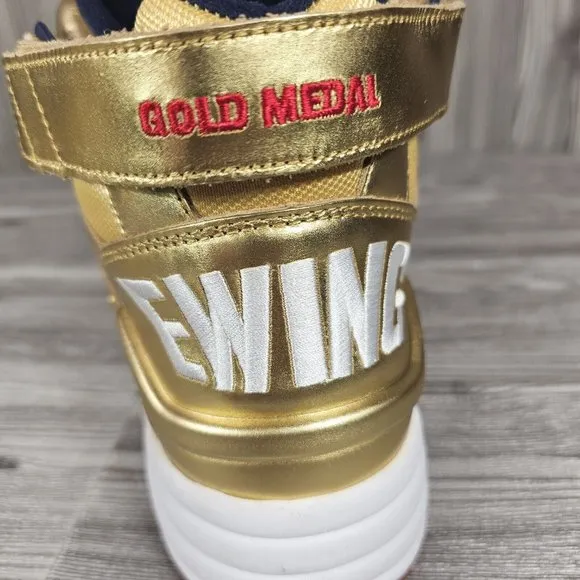 Patrick Ewing Gold Medal Eclipse Basketball Shoes-1EW90151-732-Men's Size 9 NEW