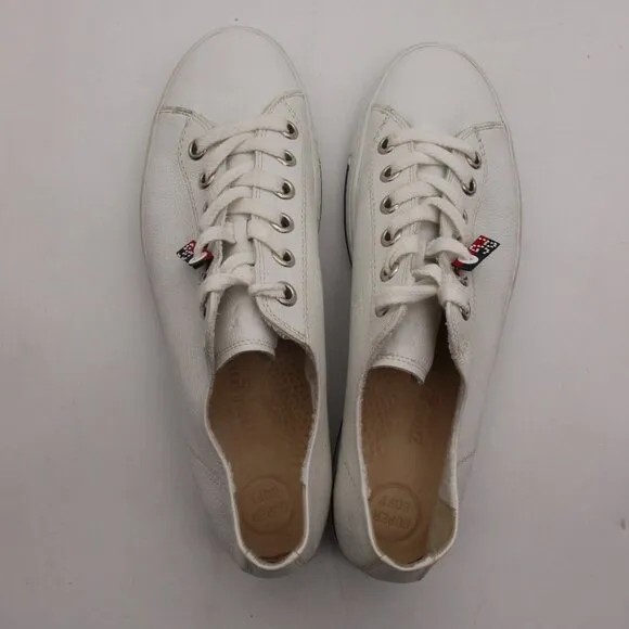 Paul Green Carly Women's UK Size 8 Low Top Sneaker  White leather Lace Up Shoes