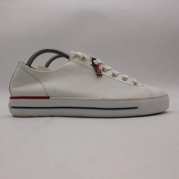 Paul Green Carly Women's UK Size 8 Low Top Sneaker  White leather Lace Up Shoes