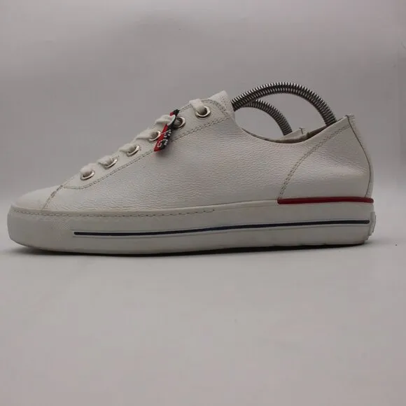 Paul Green Carly Women's UK Size 8 Low Top Sneaker  White leather Lace Up Shoes