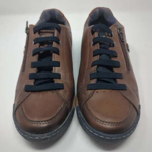 Pegada Brown Lather Tennis Shoes Mens Size 8