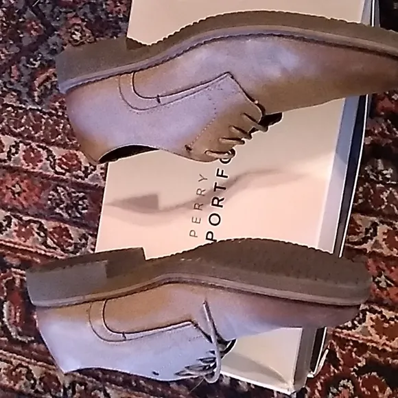 Perry Ellis Portfolio Dunker Grey Shoes Size 9 1/2