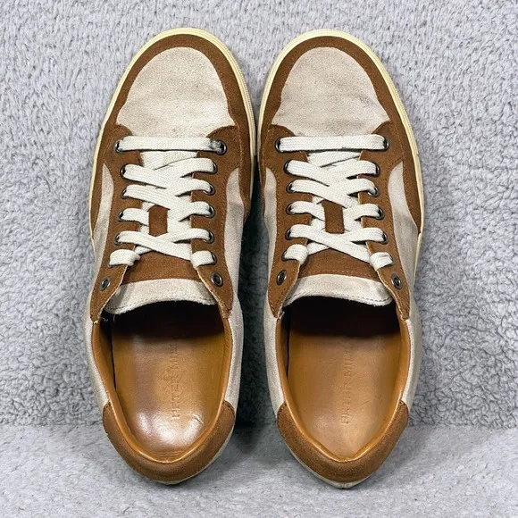 Peter Millar Skyline Mens Size 8.5 Low Top Sneakers Shoes Tan Brown Suede