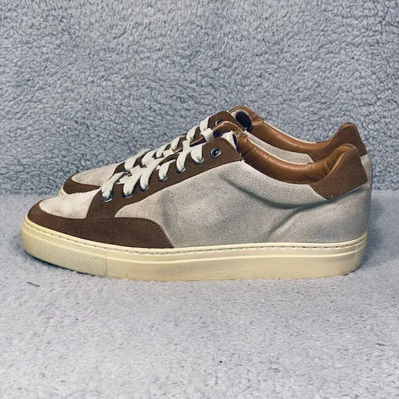 Peter Millar Skyline Mens Size 8.5 Low Top Sneakers Shoes Tan Brown Suede