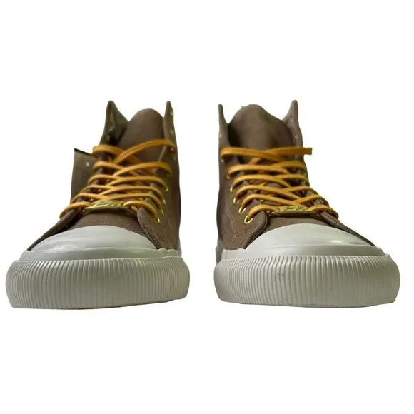 PF Flyers Shoes Beige Sz Men's 7.5 Women's 9 Suede Leather Hightop Sneakers