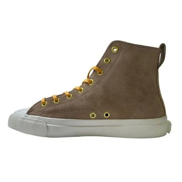PF Flyers Shoes Beige Sz Men's 7.5 Women's 9 Suede Leather Hightop Sneakers