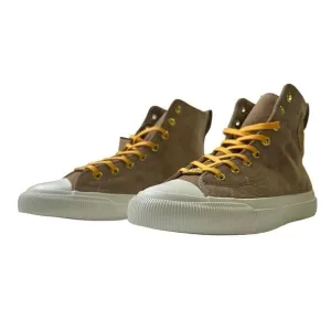 PF Flyers Shoes Beige Sz Men's 7.5 Women's 9 Suede Leather Hightop Sneakers