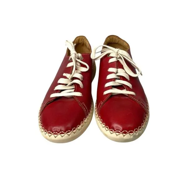 Pikolinos Mesina red leather sneakers comfort shoes Size 39