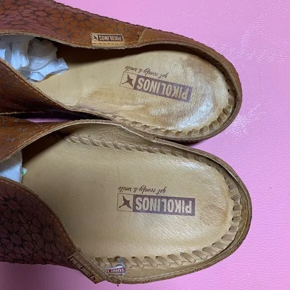 Pikolinos P. Vallarta Top-stitched leather clog size 8.5