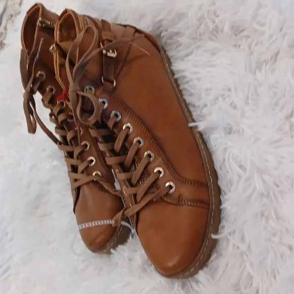 Pikolinos Womens LAGOS high-top leather upper sneaker 42 EU / 11 US in Brown NEW