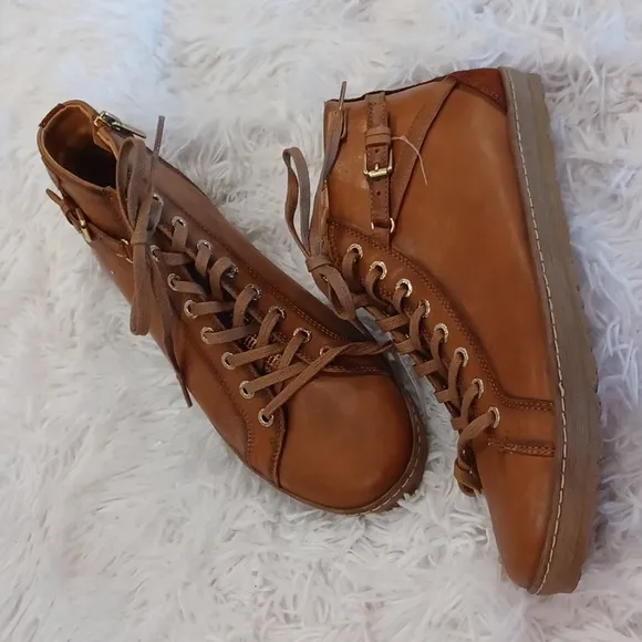Pikolinos Womens LAGOS high-top leather upper sneaker 42 EU / 11 US in Brown NEW