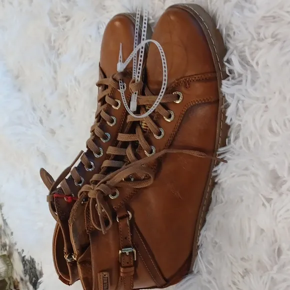 Pikolinos Womens LAGOS high-top leather upper sneaker 42 EU / 11 US in Brown NEW