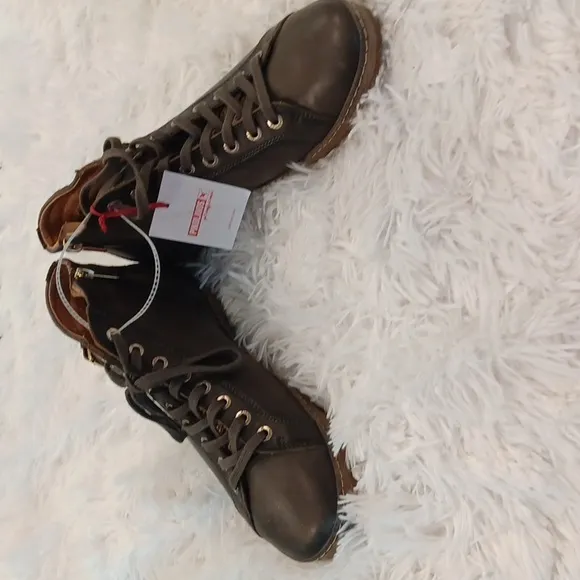 Pikolinos Womens LAGOS high-top sneaker 42 EU / 11 US in Olive Green &amp; Brown