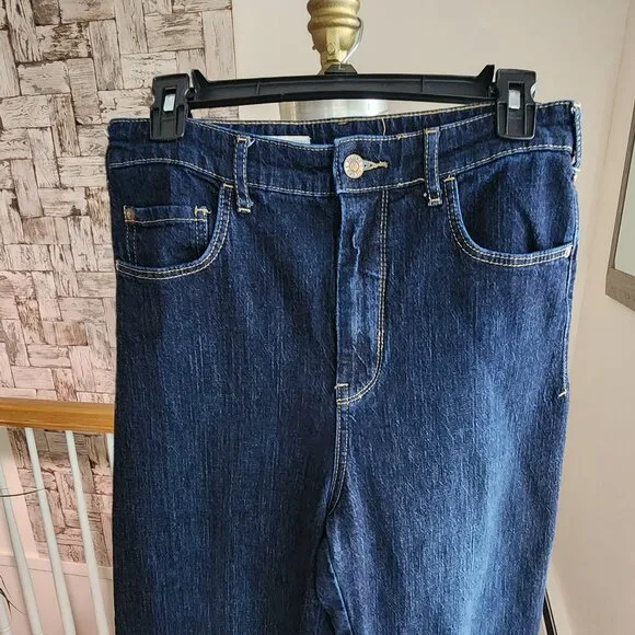 PILCRO The Column Ultra High-Rise Cropped Jeans Size 29