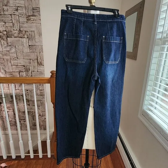 PILCRO The Column Ultra High-Rise Cropped Jeans Size 29