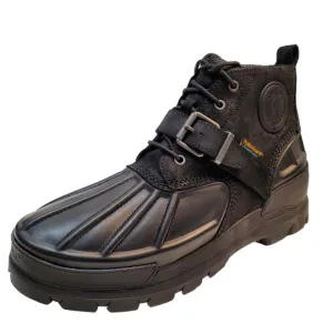 Polo Ralph Lauren Mens  Shoes Oslo Low Duck Leather Waterproof Boots Bla…