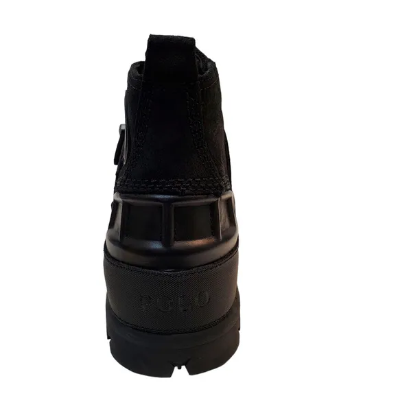 Polo Ralph Lauren Mens  Shoes Oslo Low Duck Leather Waterproof Boots Bla…
