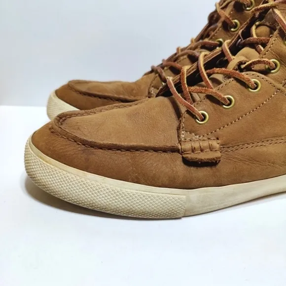 Polo Ralph Lauren Tavis Brown High Top Nubuck Leather Shoes Size 10.5D