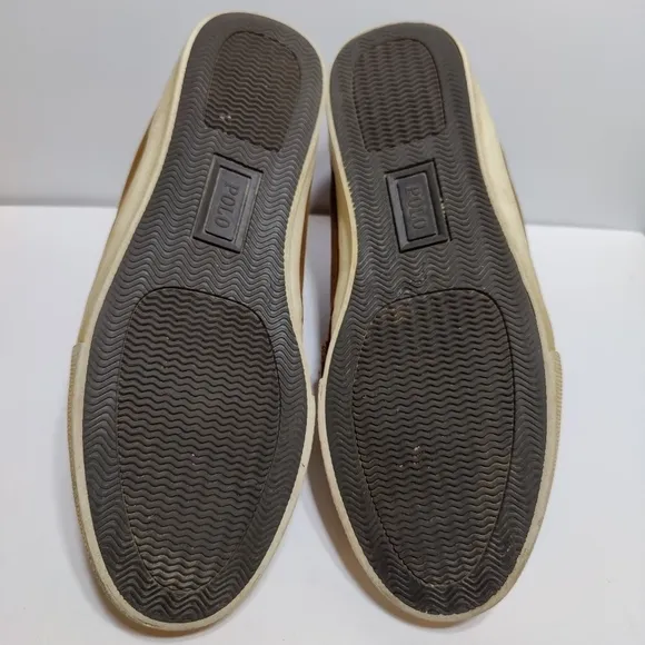Polo Ralph Lauren Tavis Brown High Top Nubuck Leather Shoes Size 10.5D