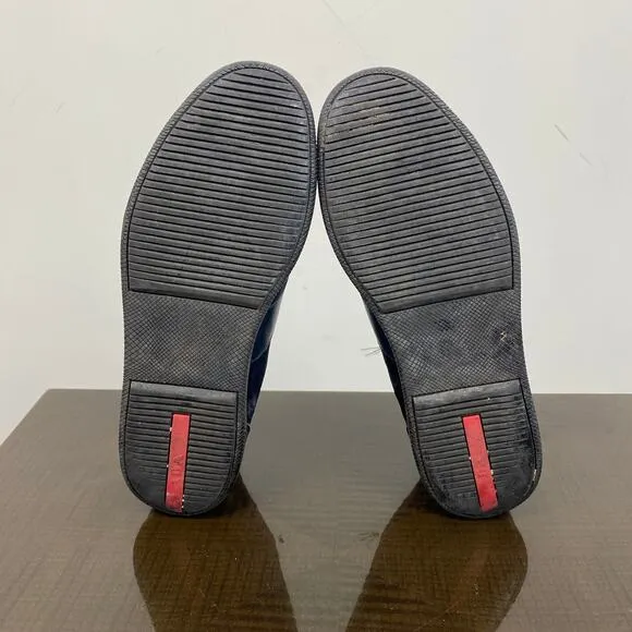 Prada Leather and Nylon Low Top Sneakers Shoes Men's 8