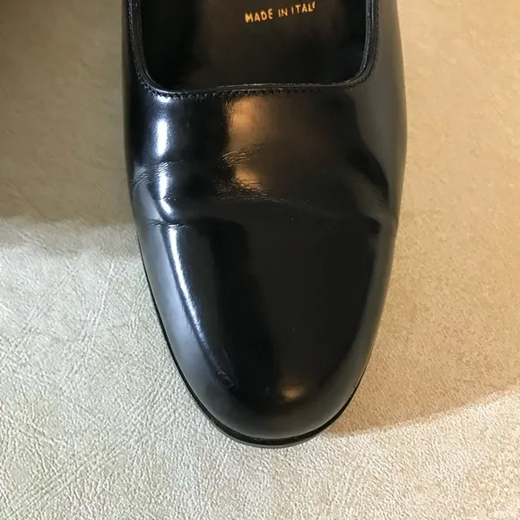 Prada Milano Vero Cuoio black pump heel Shoes size 37.5