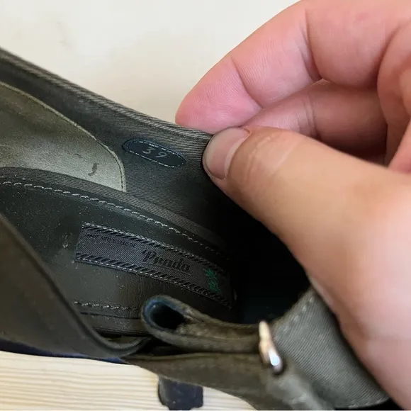 Prada military 2014 spring release Stylish Olive Green Heels eu 39 size 8.5 / 9