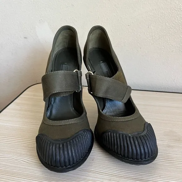 Prada military 2014 spring release Stylish Olive Green Heels eu 39 size 8.5 / 9