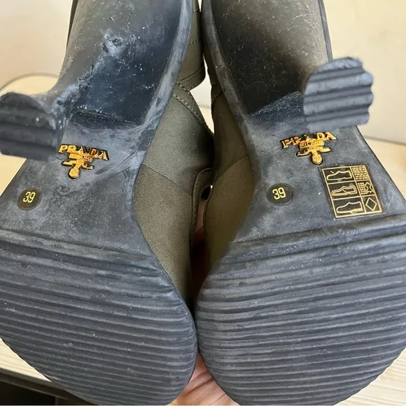 Prada military 2014 spring release Stylish Olive Green Heels eu 39 size 8.5 / 9