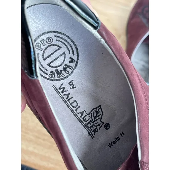 Pro Aktiv by Waldläufer Jasmine Henni Oxford Aubergine Nubuck Women's Size 8.5