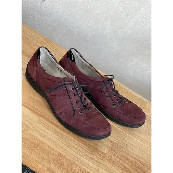 Pro Aktiv by Waldläufer Jasmine Henni Oxford Aubergine Nubuck Women's Size 8.5