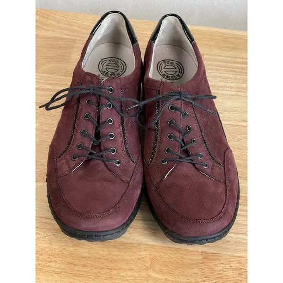 Pro Aktiv by Waldläufer Jasmine Henni Oxford Aubergine Nubuck Women's Size 8.5